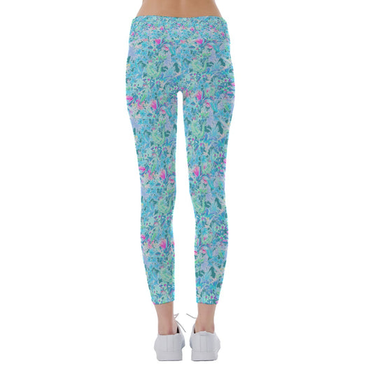 Bright Floral Flight - Neverland Adventure - Women's Yoga Leggings
