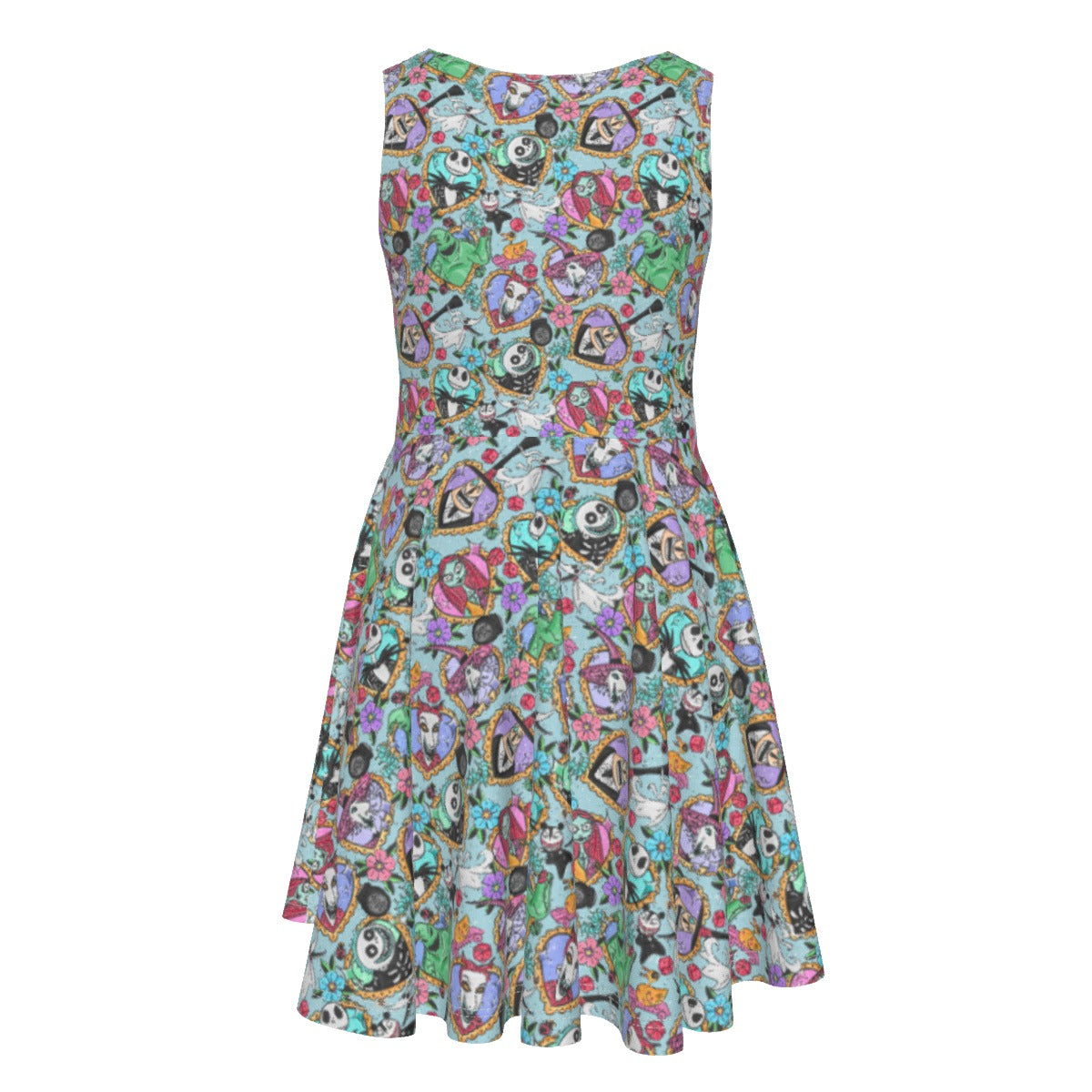 Tattoo Hearts Spooky Crew - Kid's Sleeveless Skater Dress
