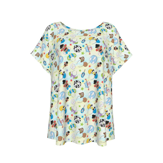 Playful Toy Style Icons - Women’s Relaxed Fit Scoop Tee