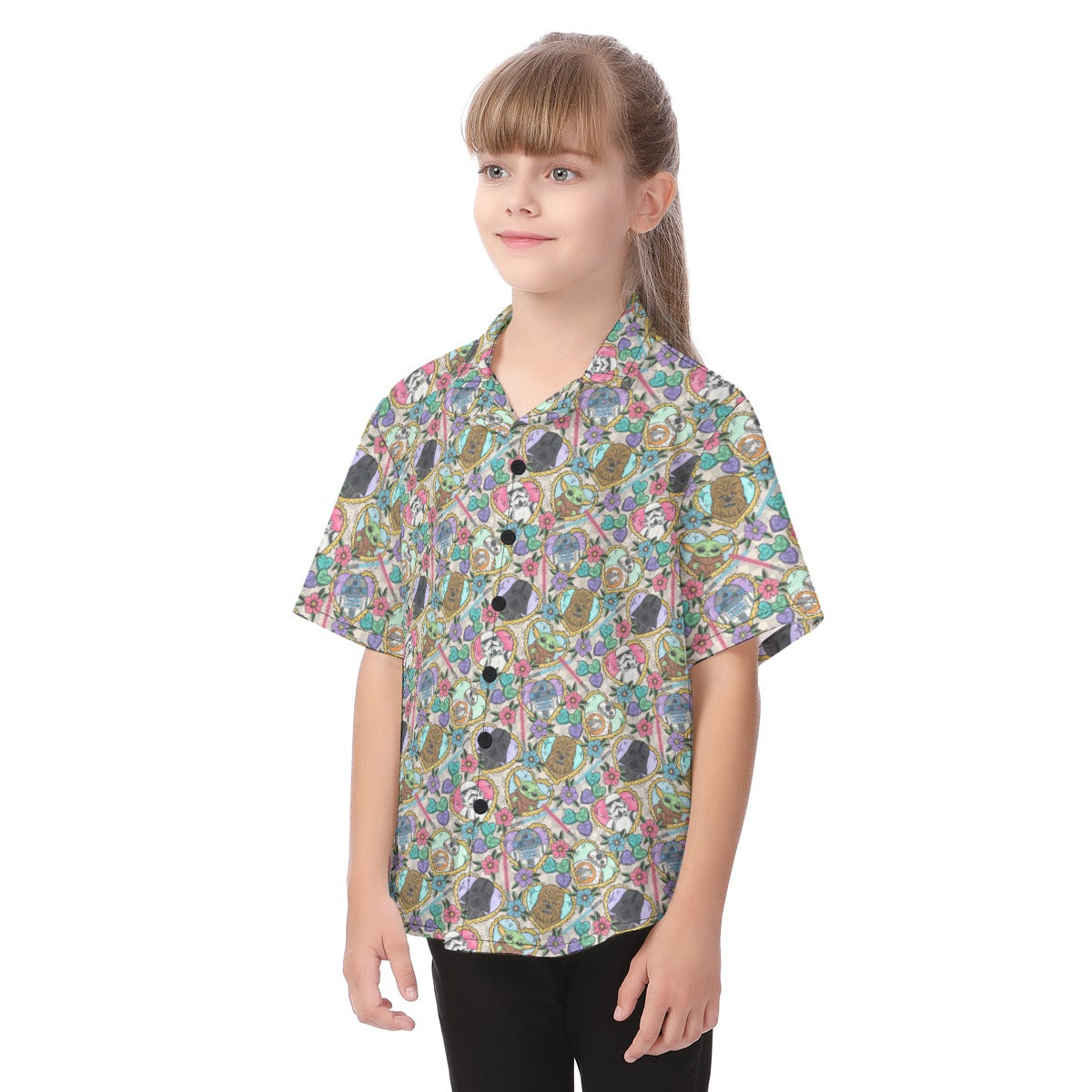 Tattoo Hearts Galactic Legends - Kid's Hawaiian Button Up Shirt