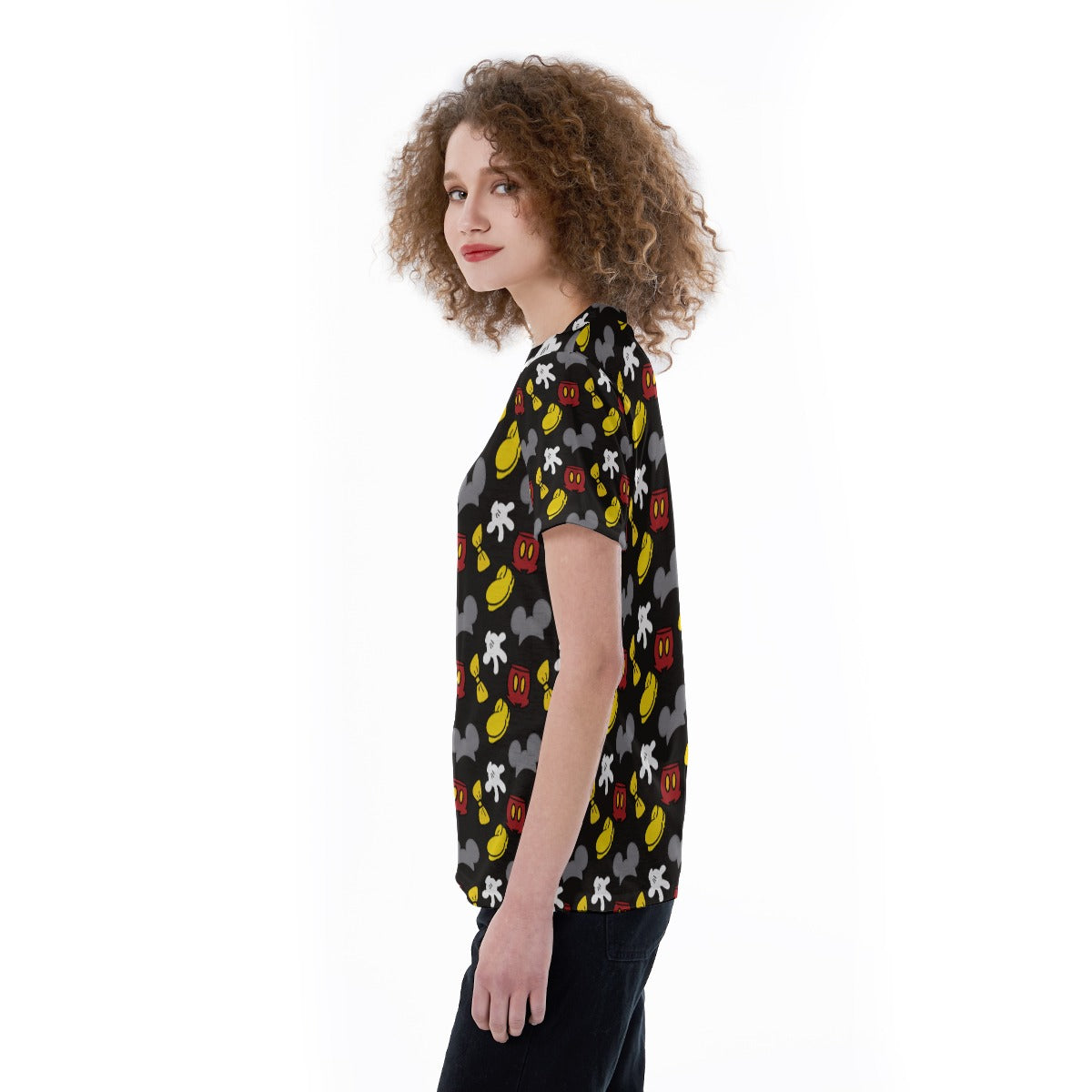 Classic Mouse Style - Women's Short Sleeve V-Neck T-Shirt
