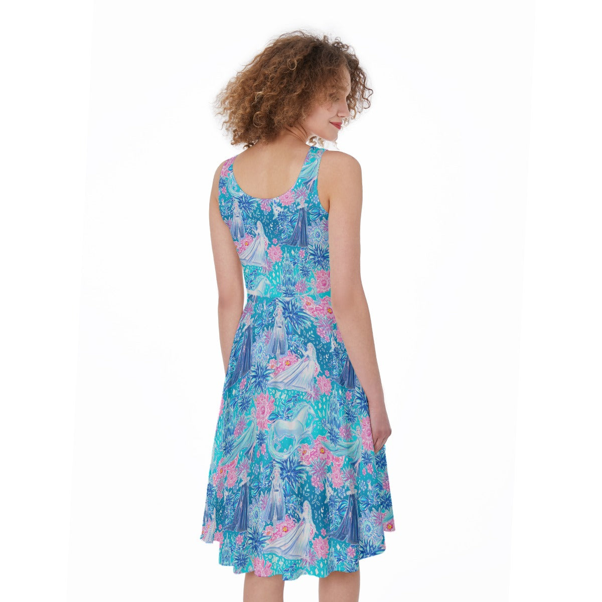 Ice Queen Frosted Florals - Pocket Midi Skater Dress