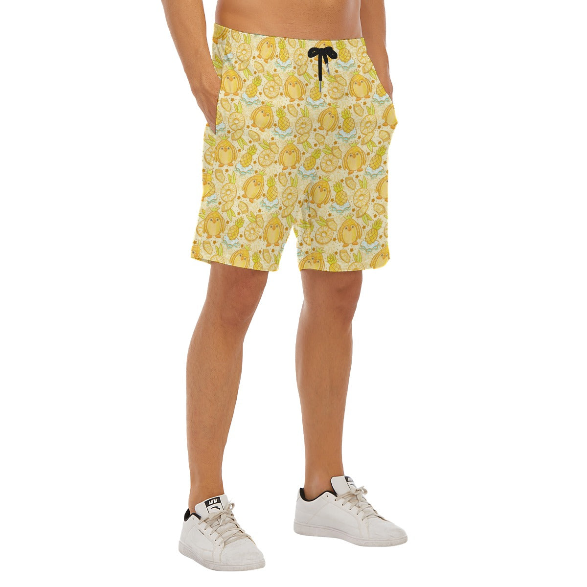 Fruitimals - Pineapple Penguins - Men’s Pocket Beach Shorts