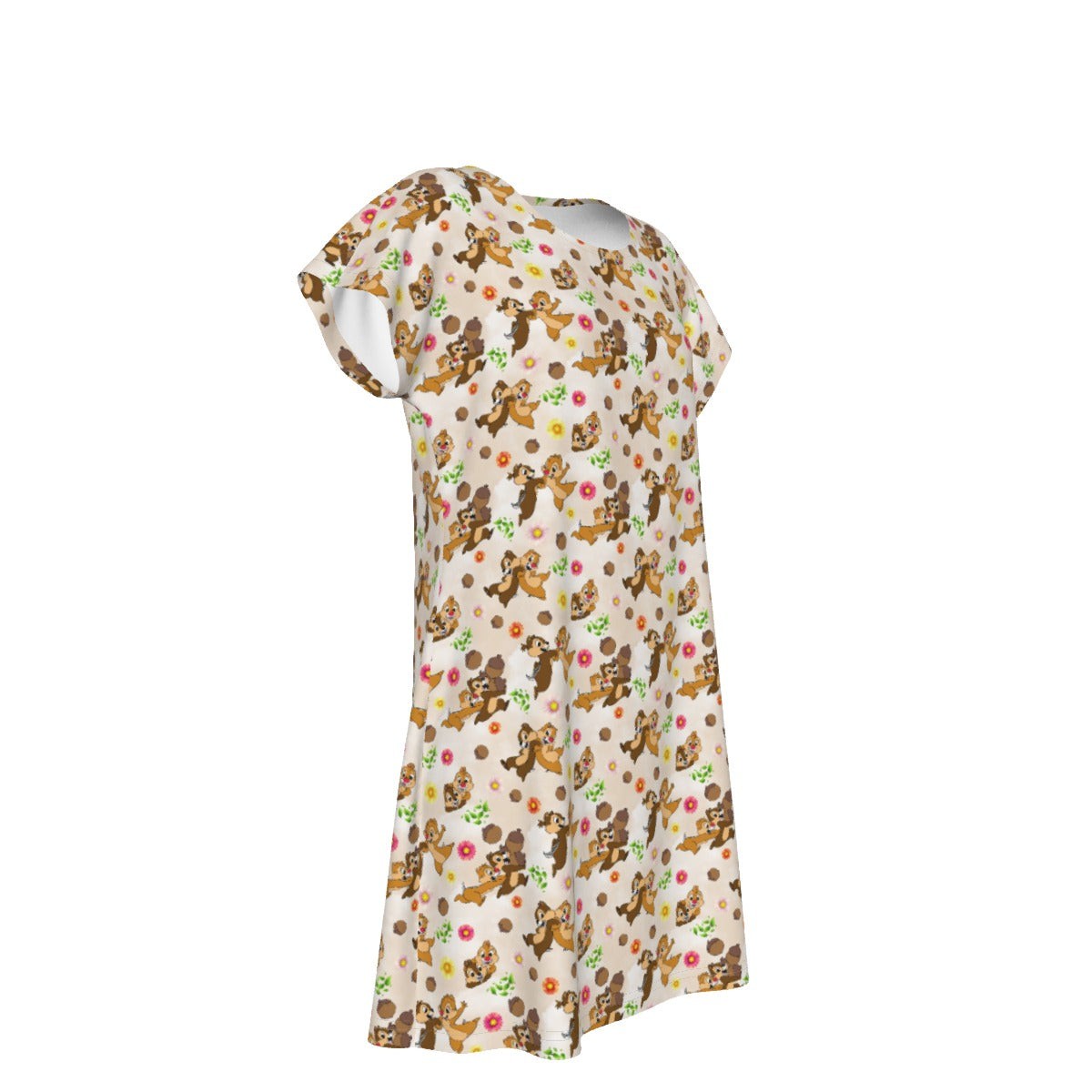 Cheeky Chipmunk Duo - Women's T-Shirt Dress