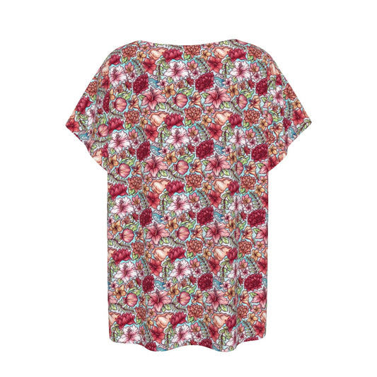 Fairytale Florals – Island Princess - Women’s Relaxed Fit Scoop Tee