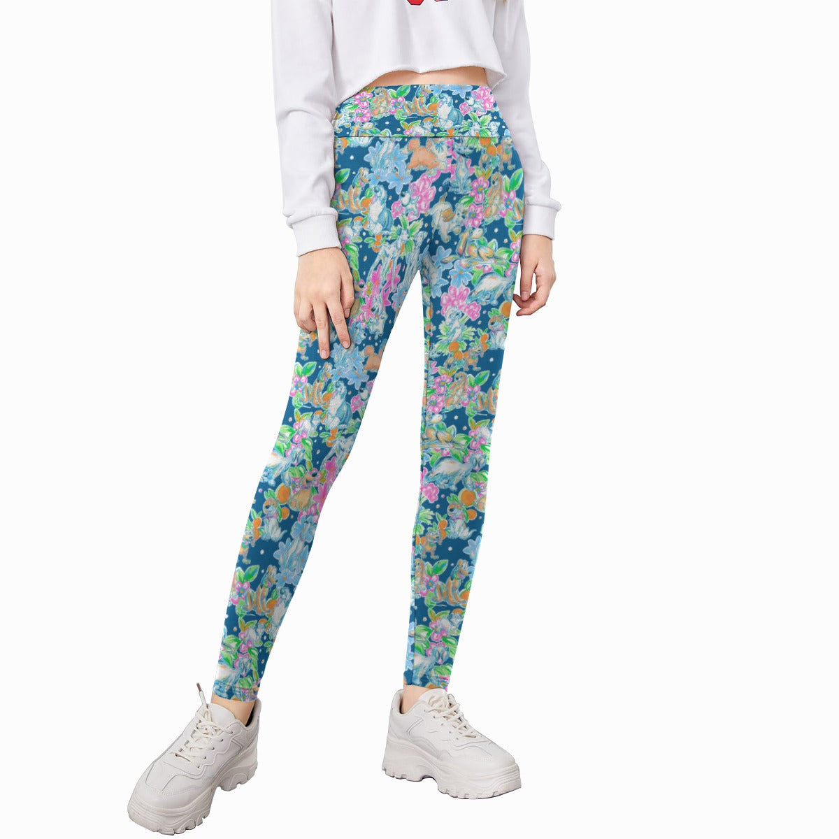 Tropical Paws & Petals - Beloved Dogs - Kid's Leggings
