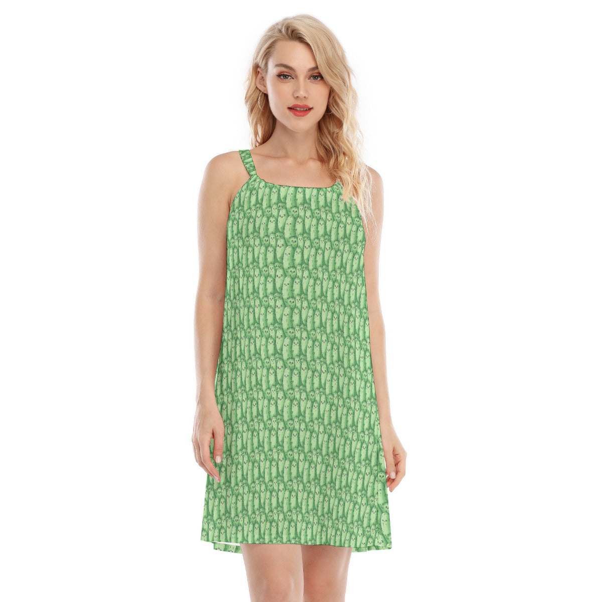 Kawaii Pickle Party - Women’s Adjustable Sundress
