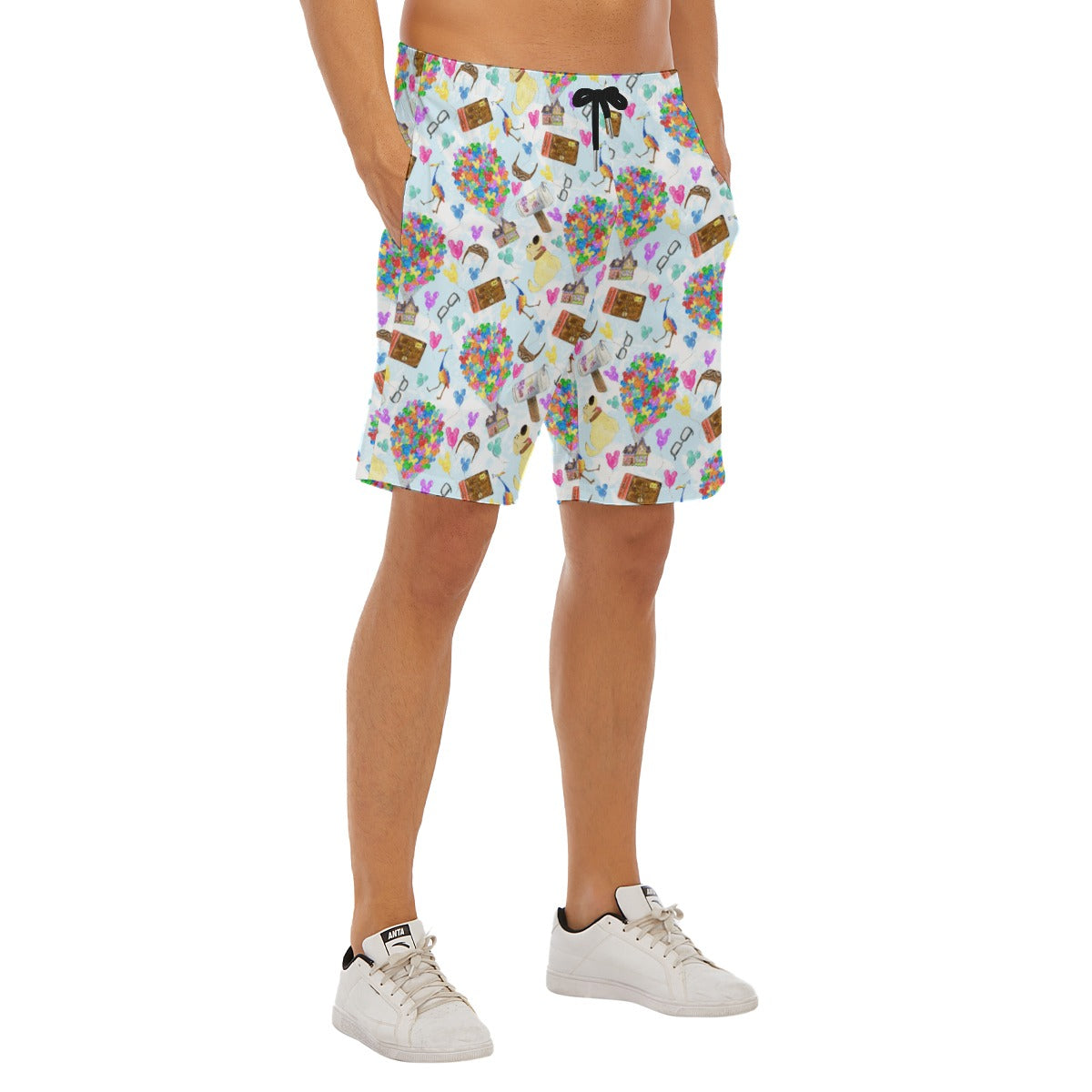 Up Adventure Icons - Men’s Pocket Beach Shorts