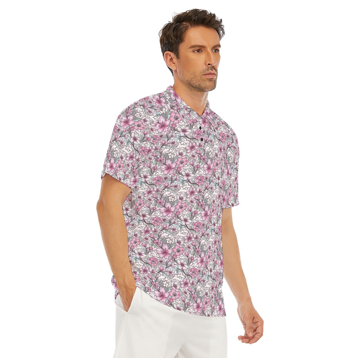 Fairytale Florals – Blossoms of Honor - Men's Polo Shirt