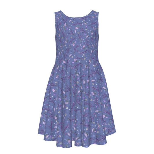 Lavender Vibes - Kid's Sleeveless Skater Dress
