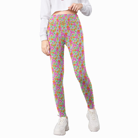Tropical Citrus Bloom - Kid's Leggings