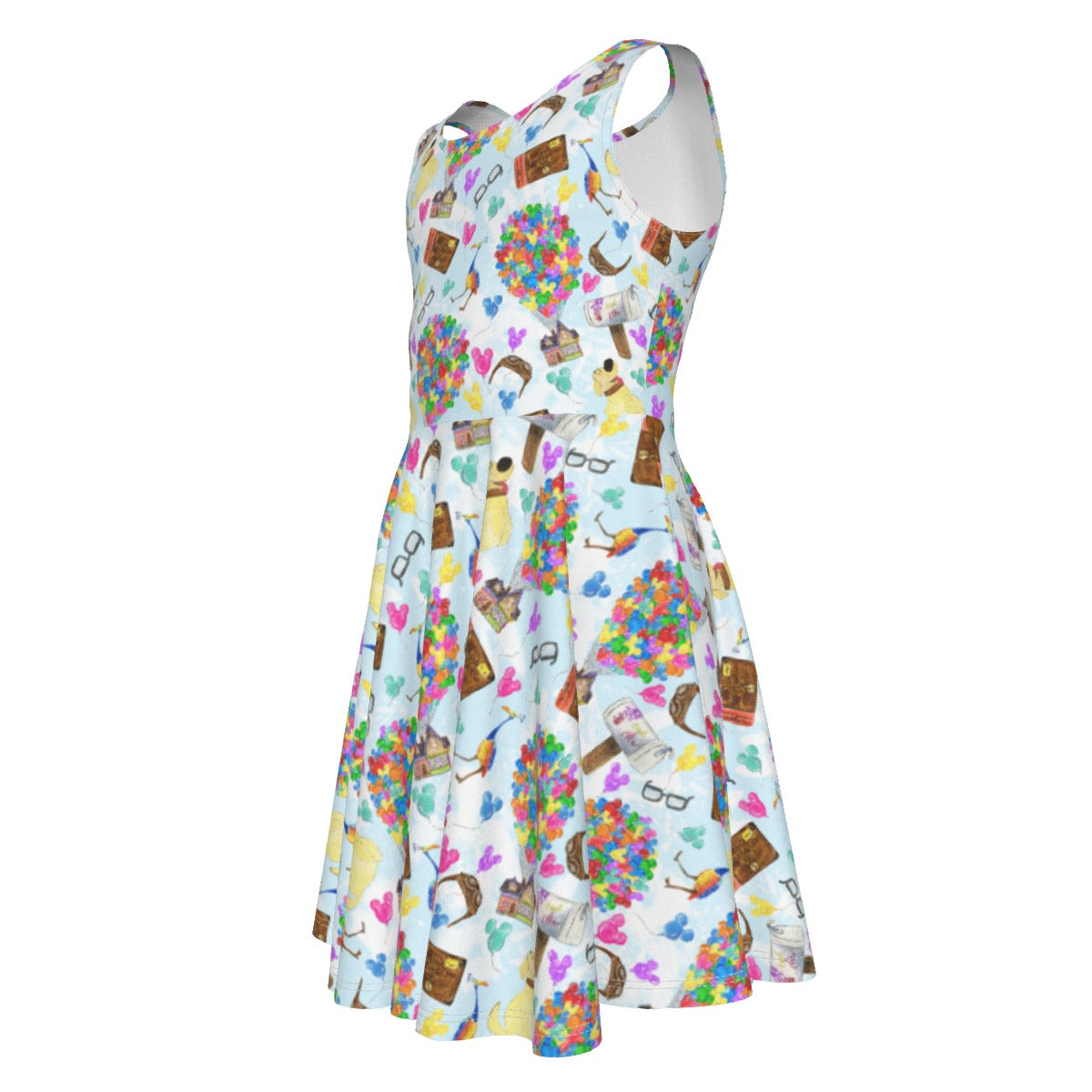 Up Adventure Icons - Kid's Sleeveless Skater Dress