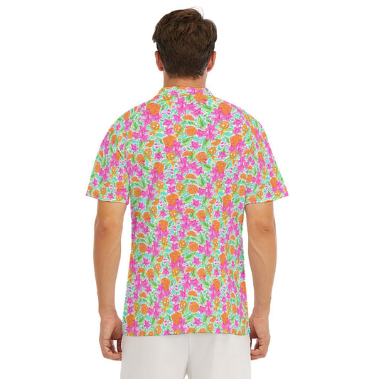 Tropical Citrus Bloom - Men's Polo Shirt
