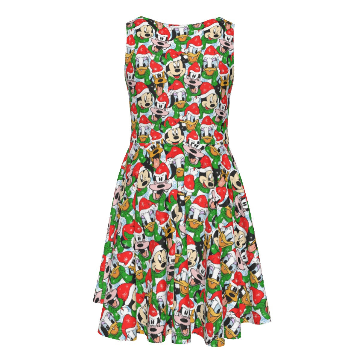 Mouse Friends in Santa HatsHats - Kid's Sleeveless Skater Dress