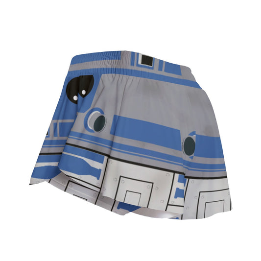 Little Blue Droid - Women's Flowy Pocket Shorts