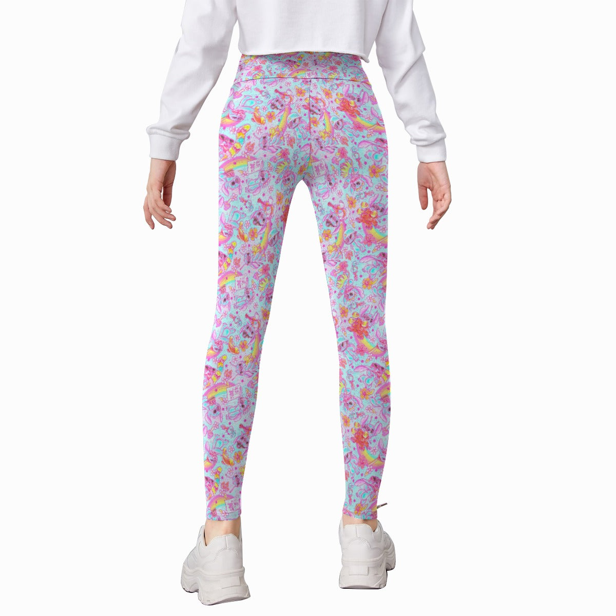 Neon Rainbow Mischief - Kid's Leggings