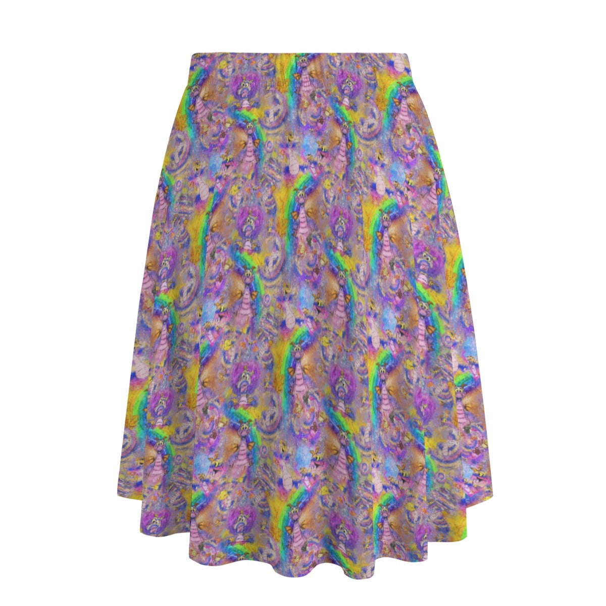 Figment Watercolor Rainbow - Women’s Pocket Midi Skirt