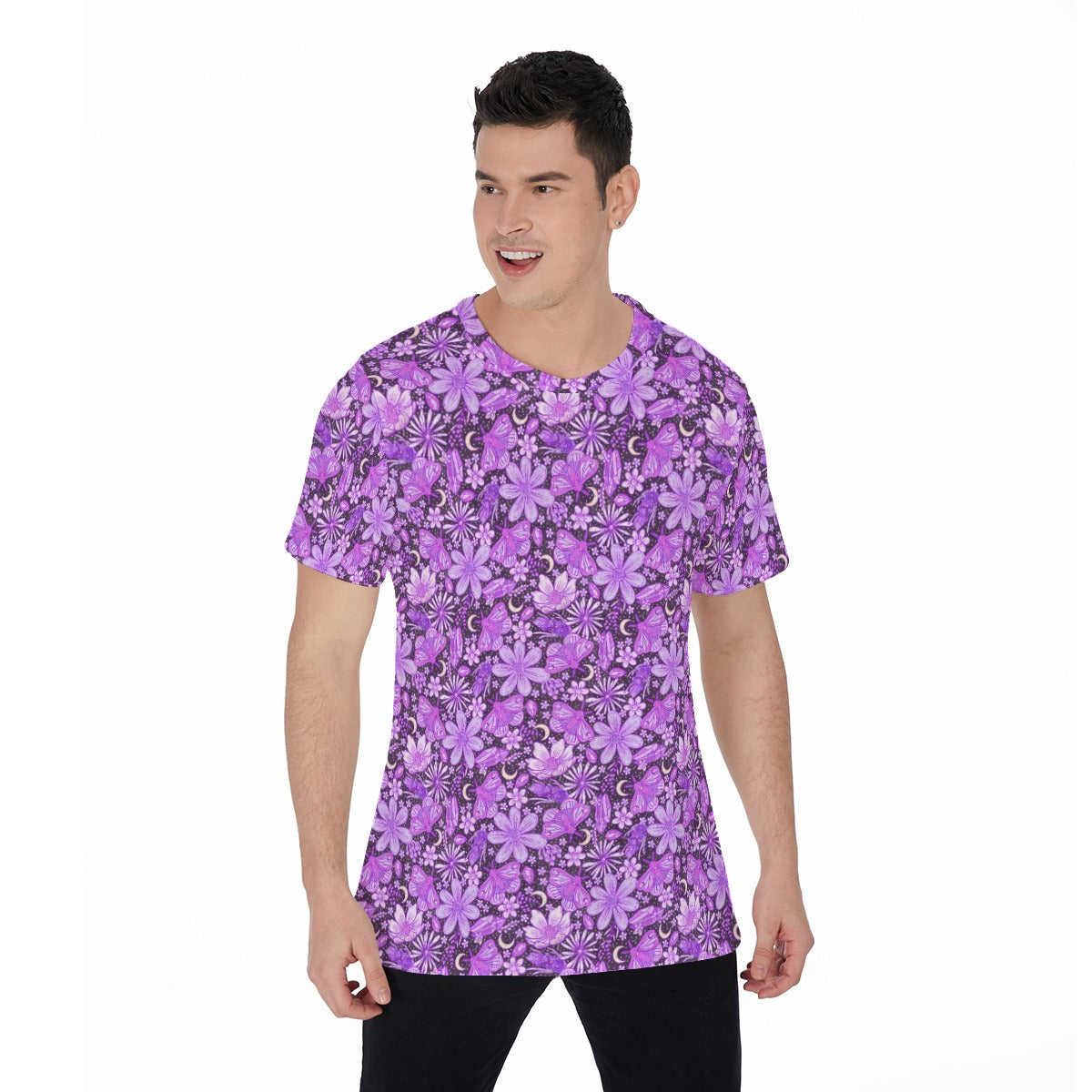 Purple Crystal Moths - Men's Short Sleeve T-Shirt
