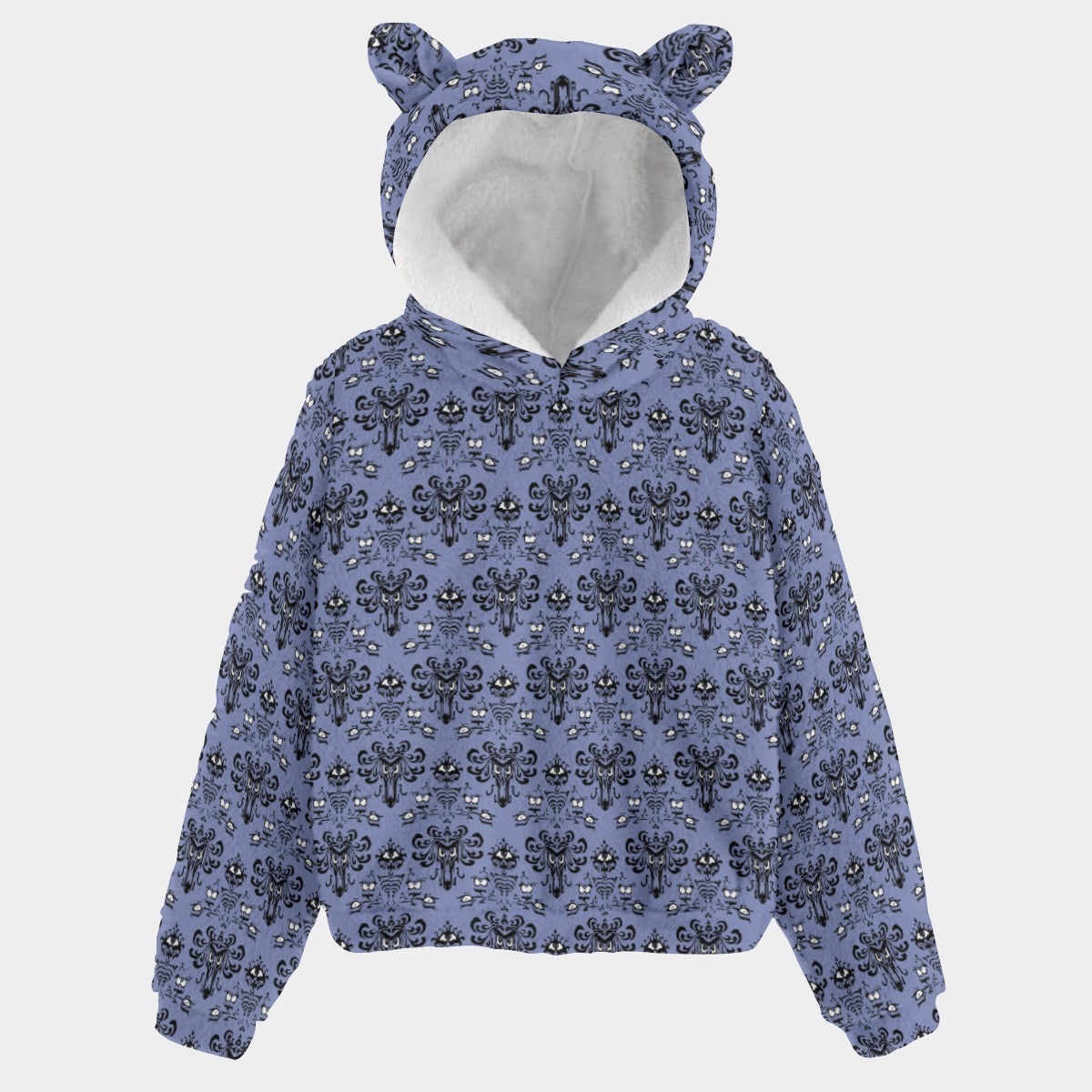 Spooky Mansion Wallpaper - Kid's Borg Fleece Hoodie