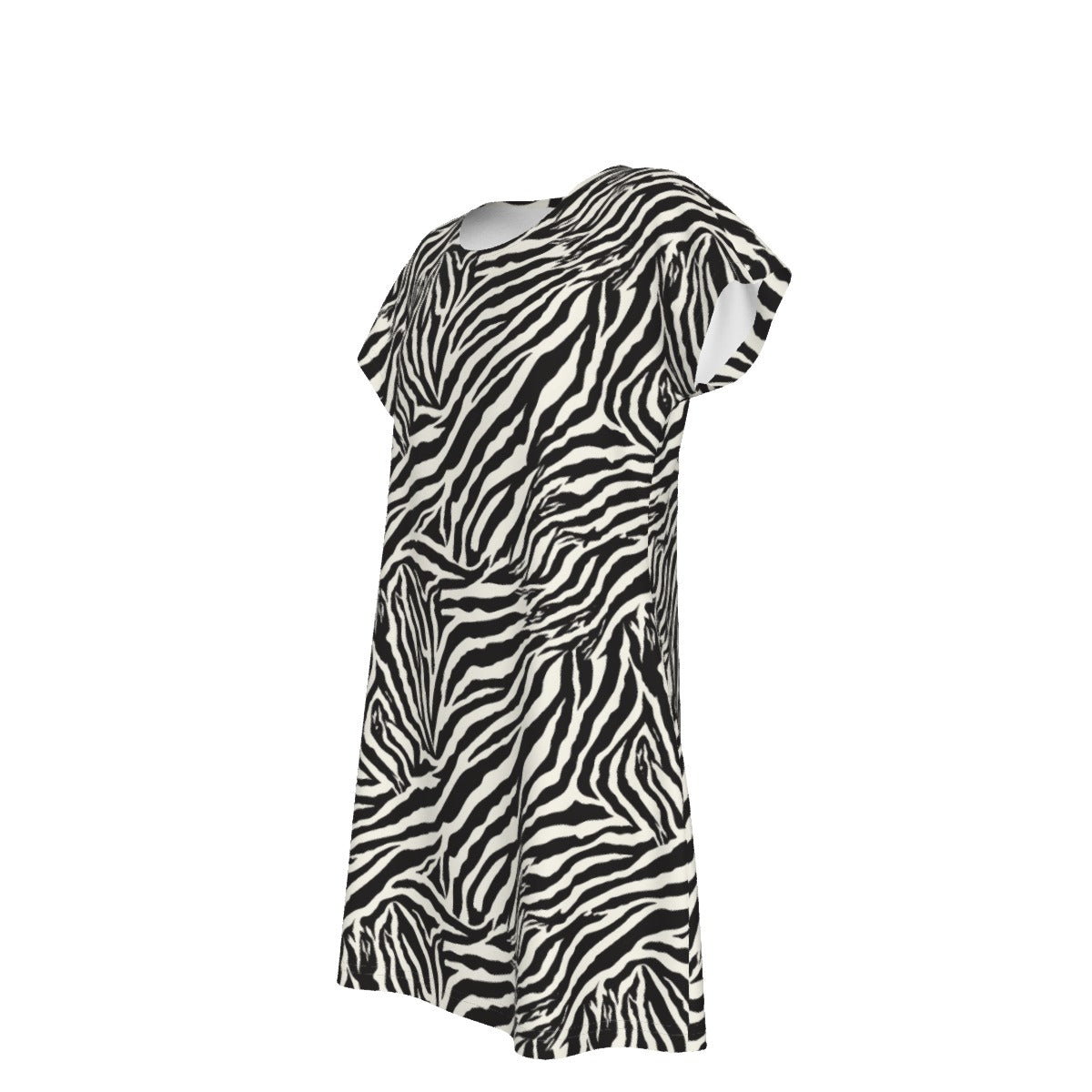 Animal Print - Zebra - Women's T-Shirt Dress