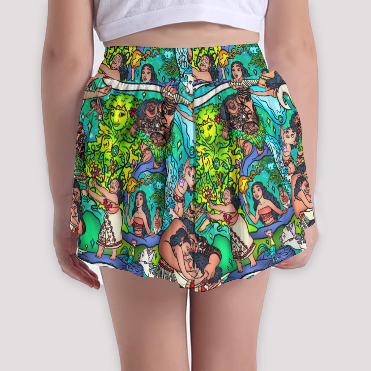 Ocean Voyager Storybook Scenes - Girls’ Flowy Pocket Shorts