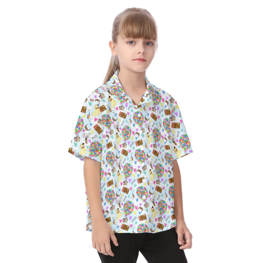 Up Adventure Icons - Kid's Hawaiian Button Up Shirt