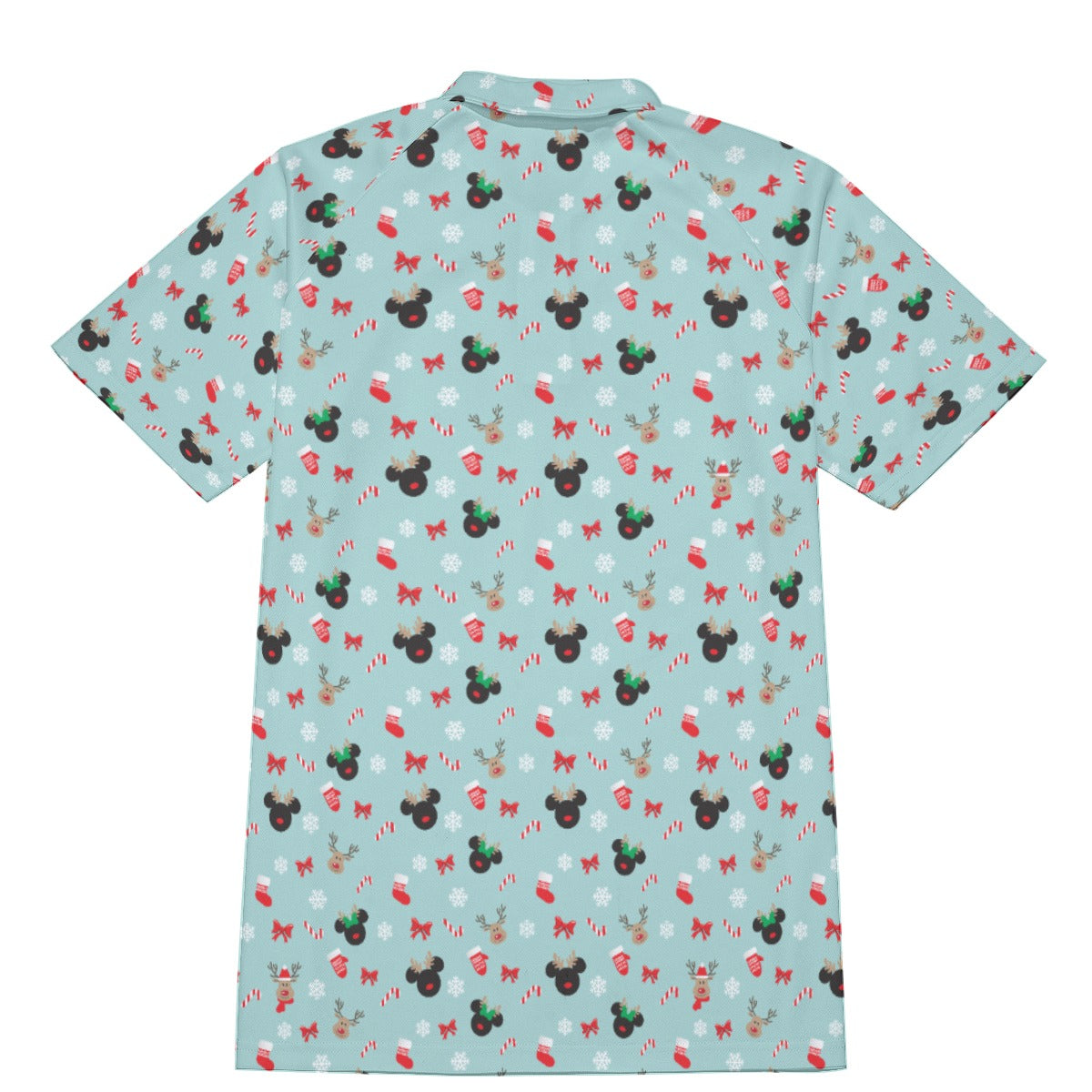 Festive Reindeer Mouse Holiday - Men's Polo Shirt