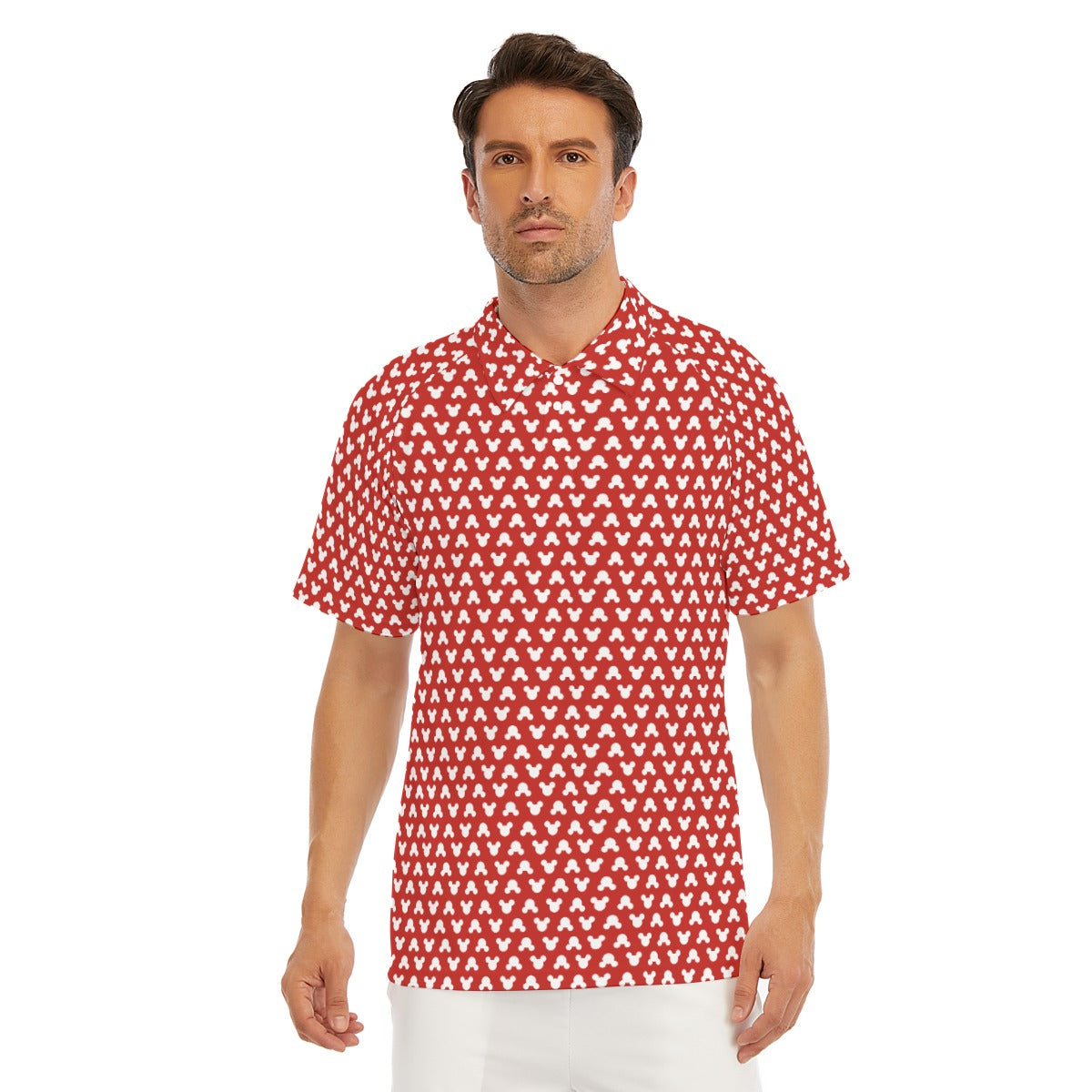 Playful Polka Dot Ears - Men's Polo Shirt