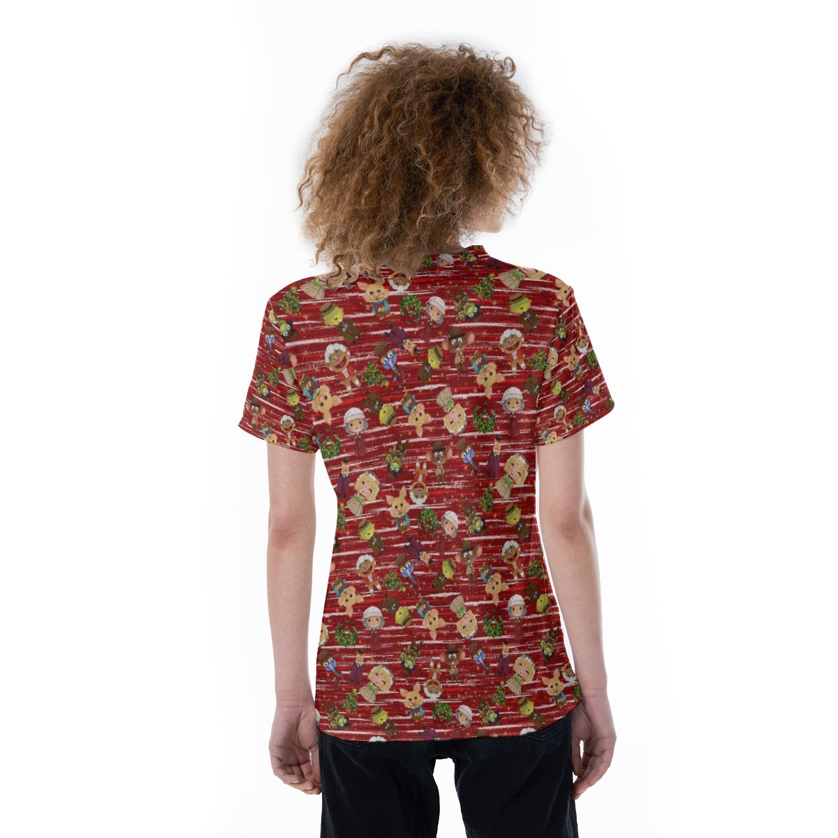 A Very Festive Puppet Christmas - Women's Short Sleeve V-Neck T-Shirt