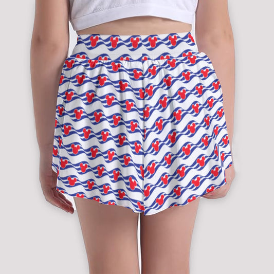 Nautical Cruise Logo Print - Girls’ Flowy Pocket Shorts
