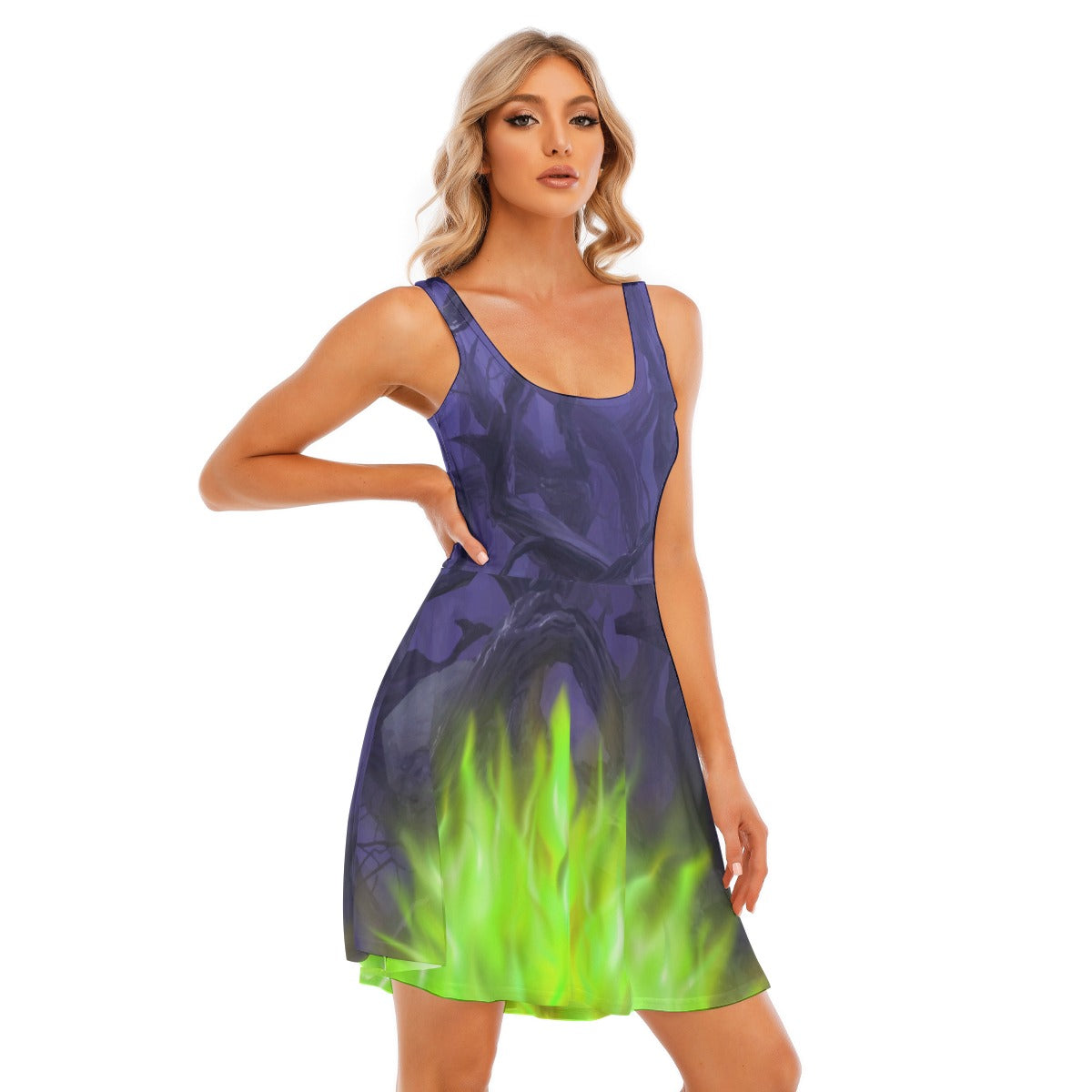 Enchanted Thorn Forest - Women's Sleeveless Pocket Skater Dress
