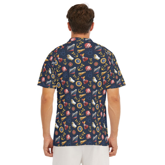 Mouse Ear Nautical Icons - Men's Polo Shirt