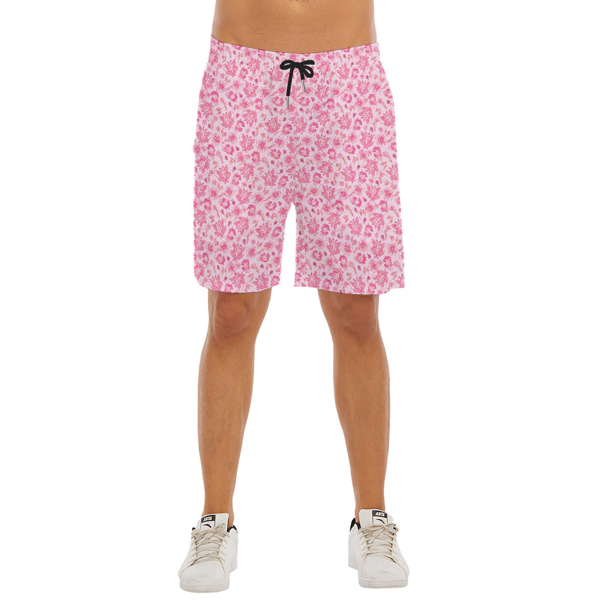 Pink Mushroom Moths - Men’s Pocket Beach Shorts