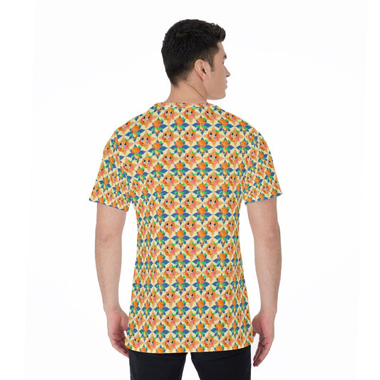 Retro Citrus Play - Men's Short Sleeve T-Shirt