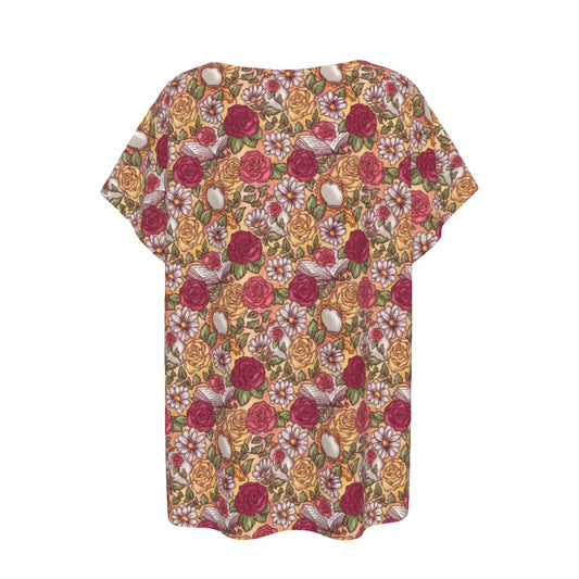 Fairytale Florals – Timeless Tale Blooms - Women’s Relaxed Fit Scoop Tee
