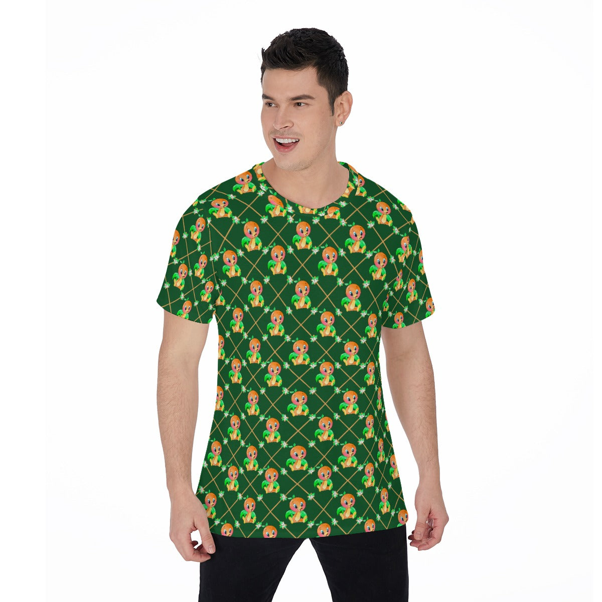 Geometric Citrus Delight - Men's Short Sleeve T-Shirt