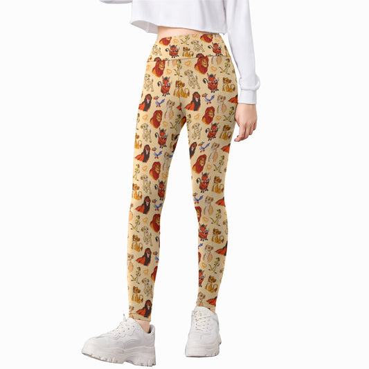 Sketched Savanna Friends - Kid's Leggings