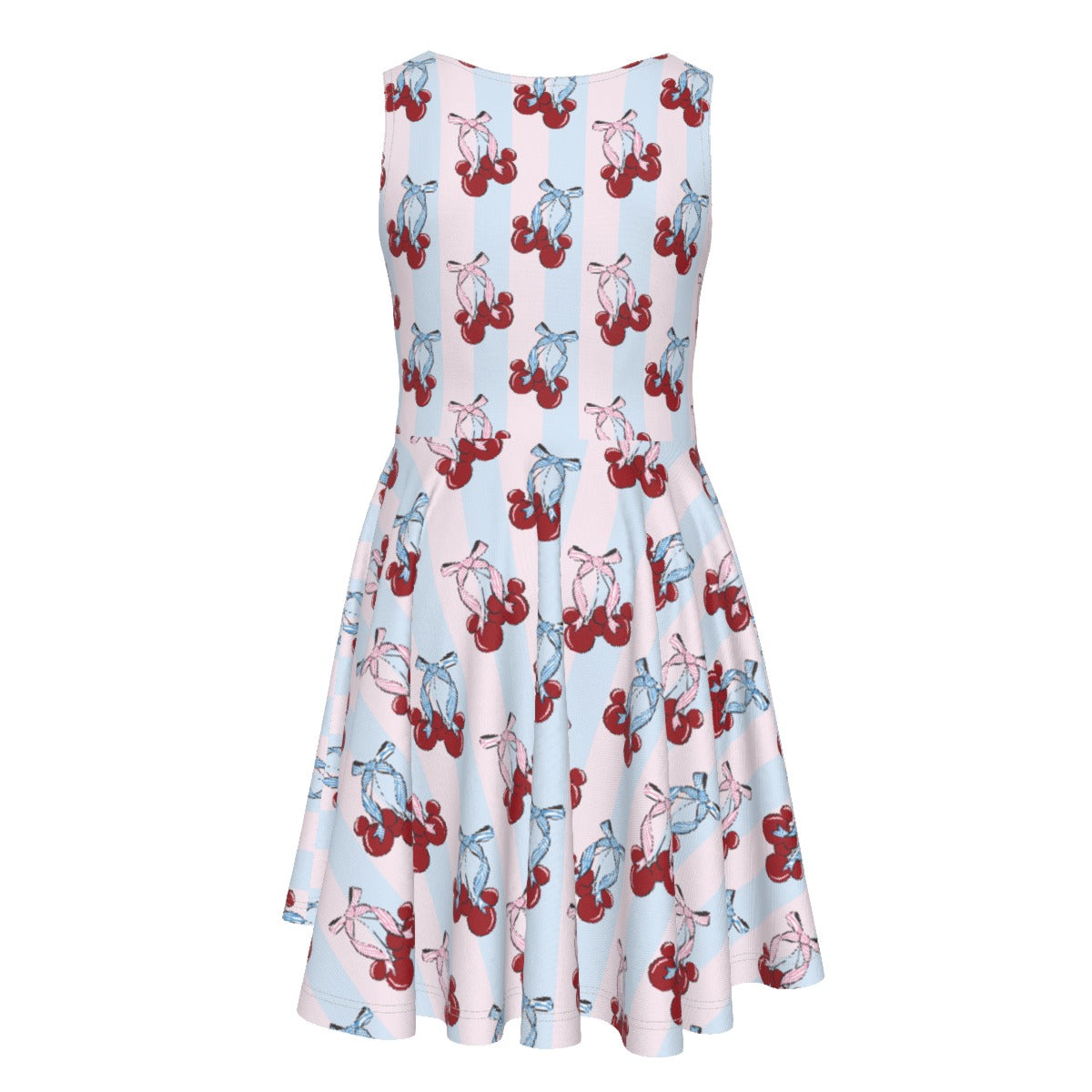 Cherry Ear Bows - Kid's Sleeveless Skater Dress