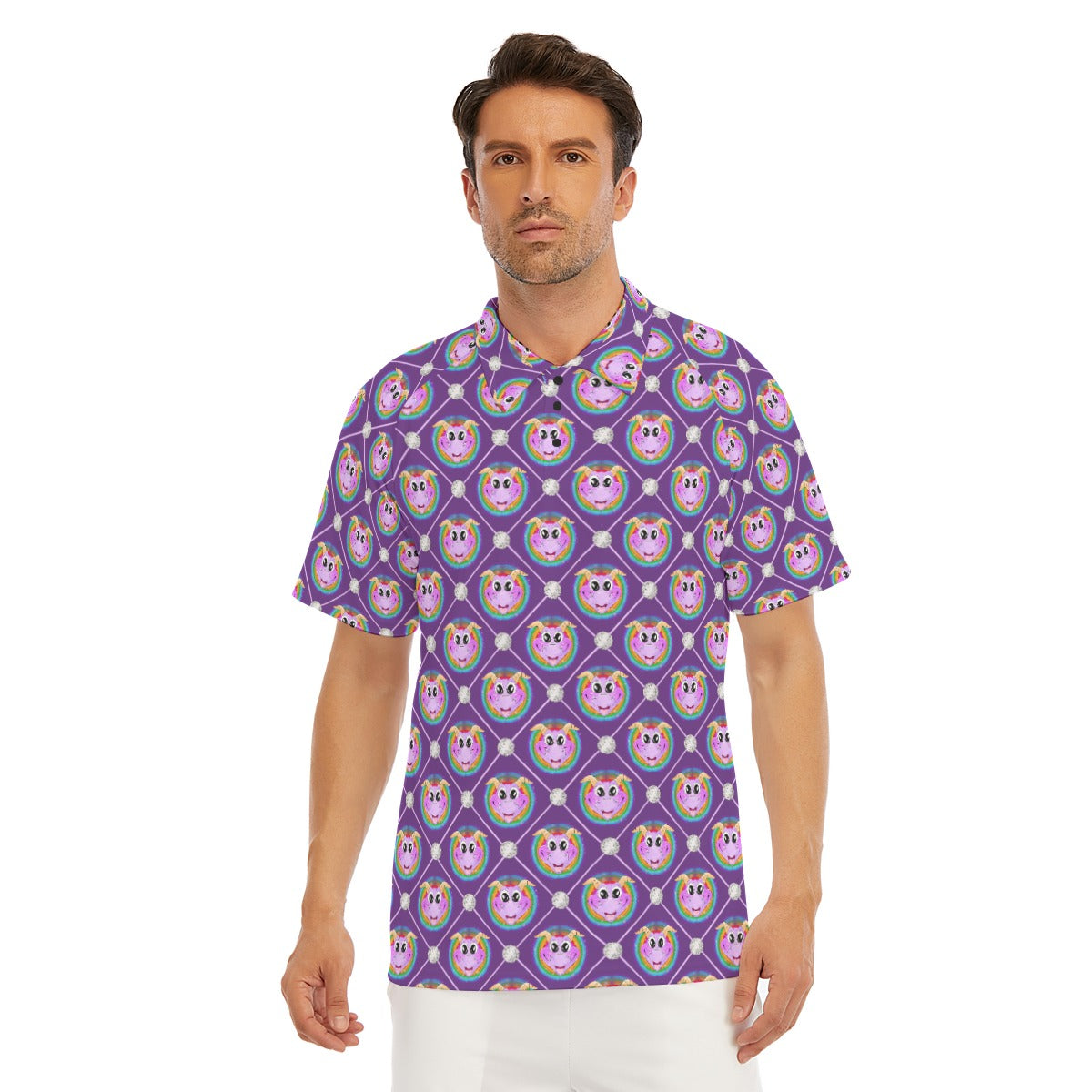Geometric Figment - Men's Polo Shirt