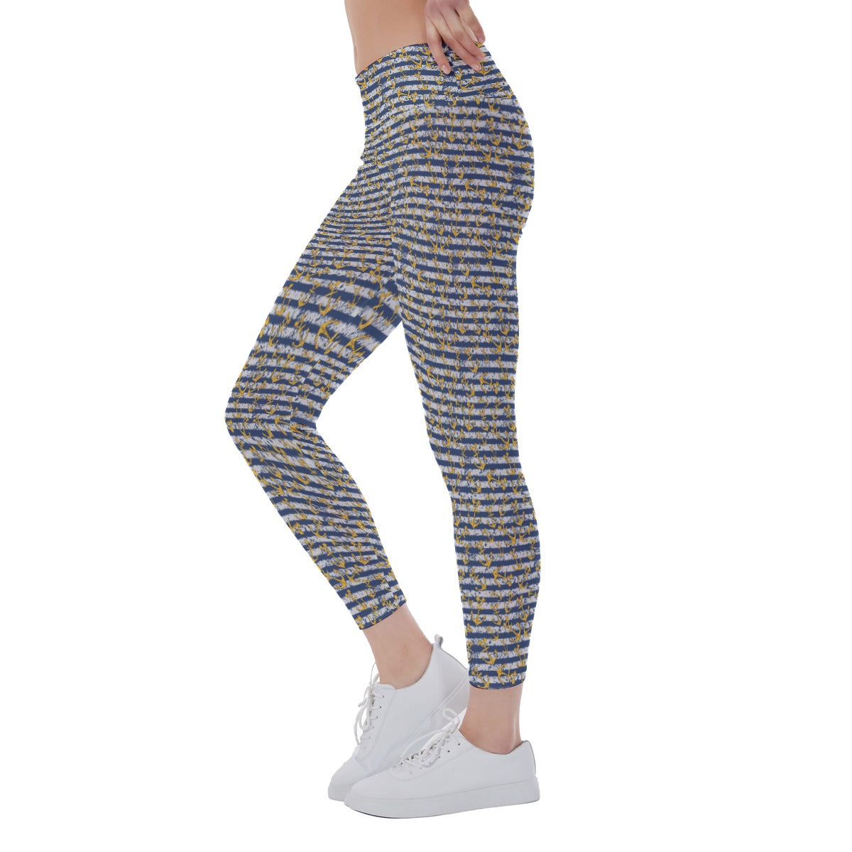 Nautical Mouse Ear Anchors - Women's Yoga Leggings