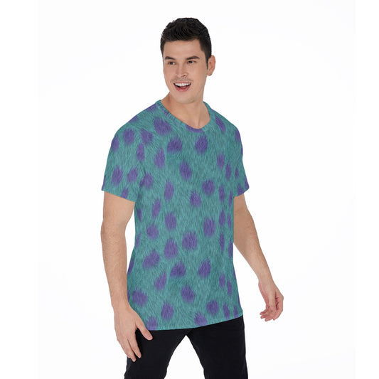 Turquoise Monster Spots - Men's Short Sleeve T-Shirt