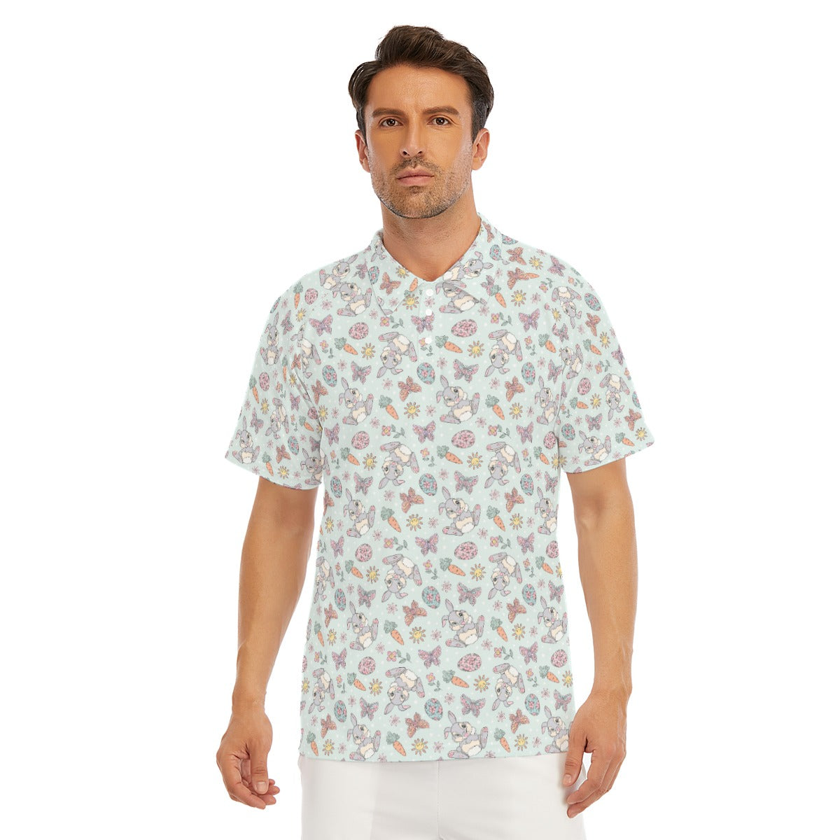 Springtime Bunny Cheer - Men's Polo Shirt