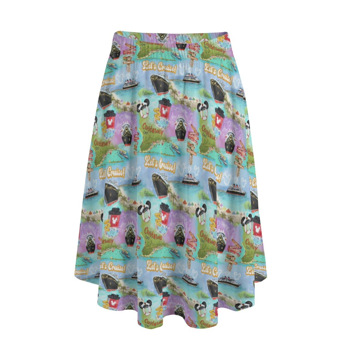Tropical Castaway Island - Women’s Pocket Midi Skirt