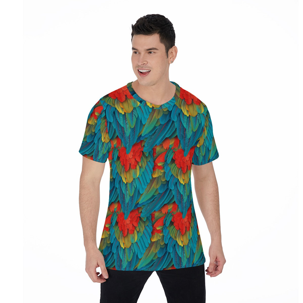 Animal Print - Macaw Parrot - Men's Short Sleeve T-Shirt