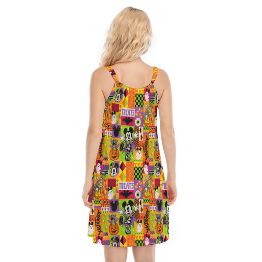 Spooky Patchwork Treats - Women’s Adjustable Sundress