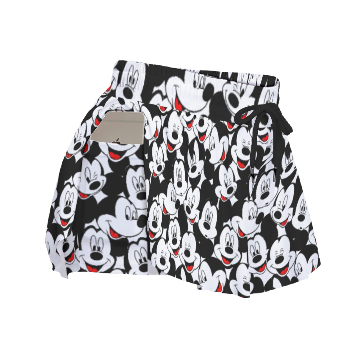Many Faces of Classic Mouse - Women's Flowy Pocket Shorts