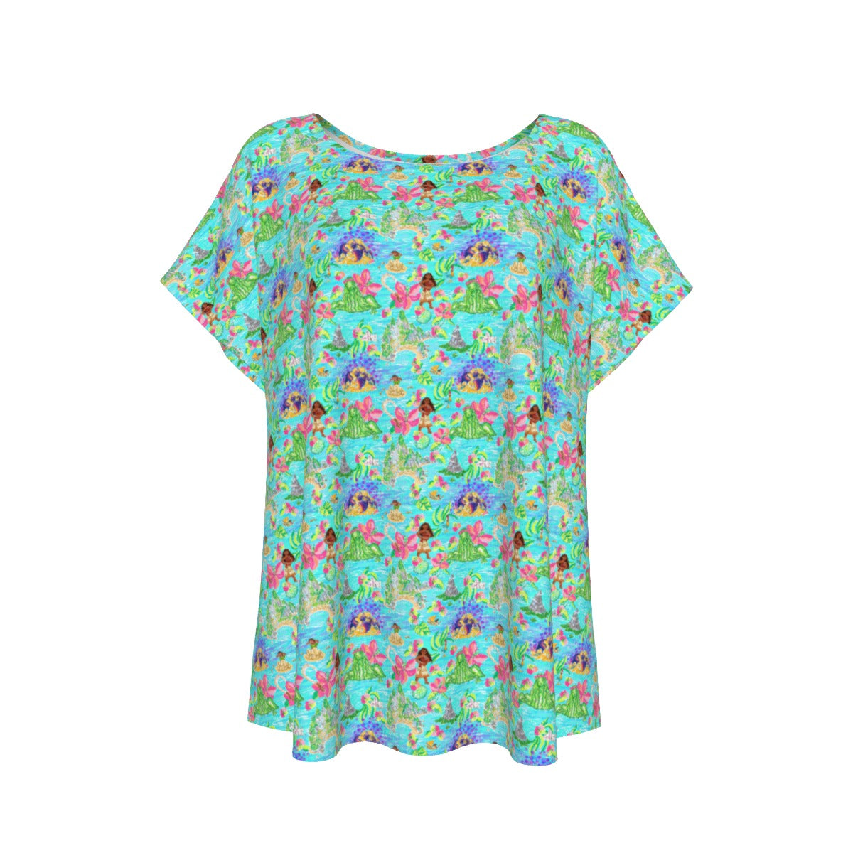 Tropical Island Paradise - Women’s Relaxed Fit Scoop Tee