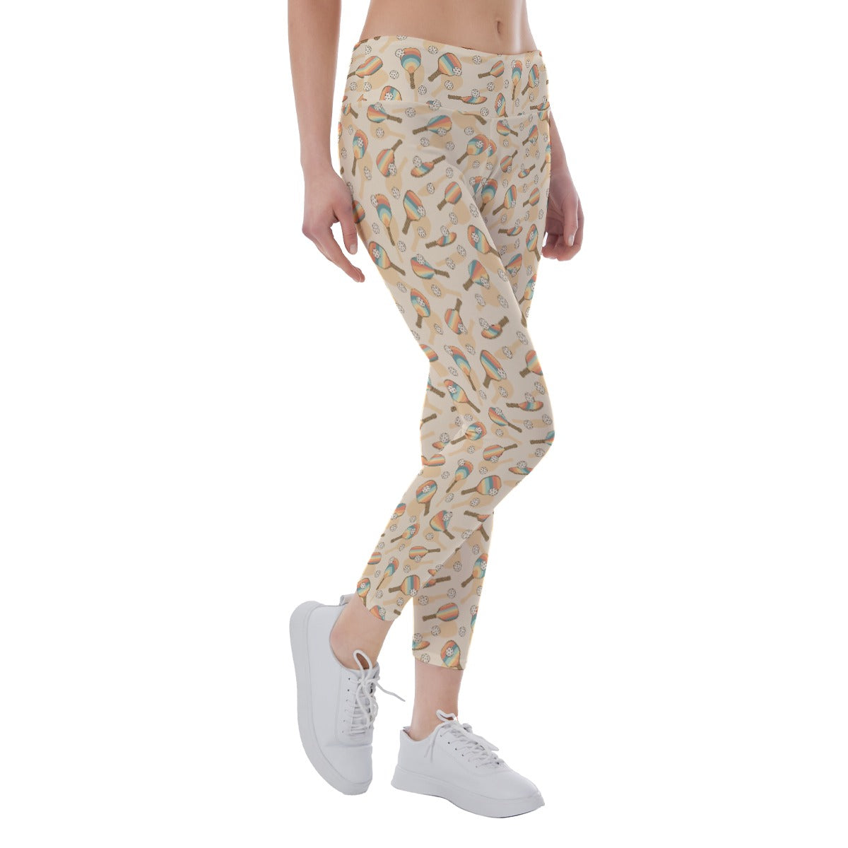 Retro Pickleball Volley - Women's Yoga Leggings