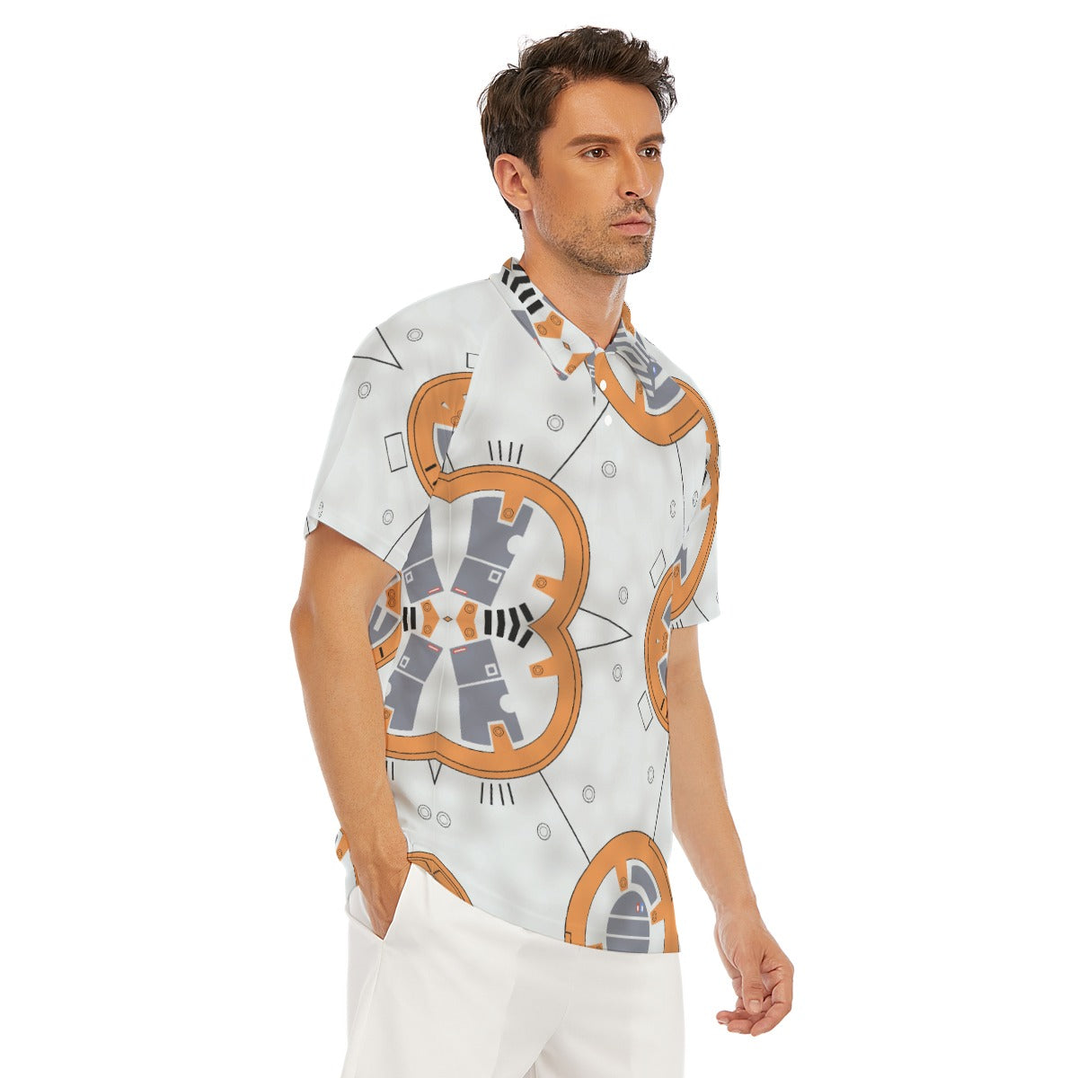 Little Round Droid - Men's Polo Shirt
