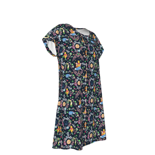 Garden Whimsy - Hundred Acre Blooms - Women's T-Shirt Dress